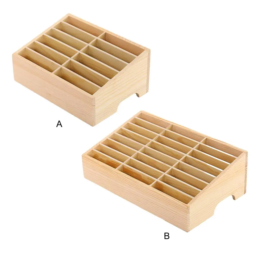 

24/12 Cells Mobile Phone Storage Box - Clear Texture Light And Convenient Large Capacity Stable And Thick Easy To Take Organizer