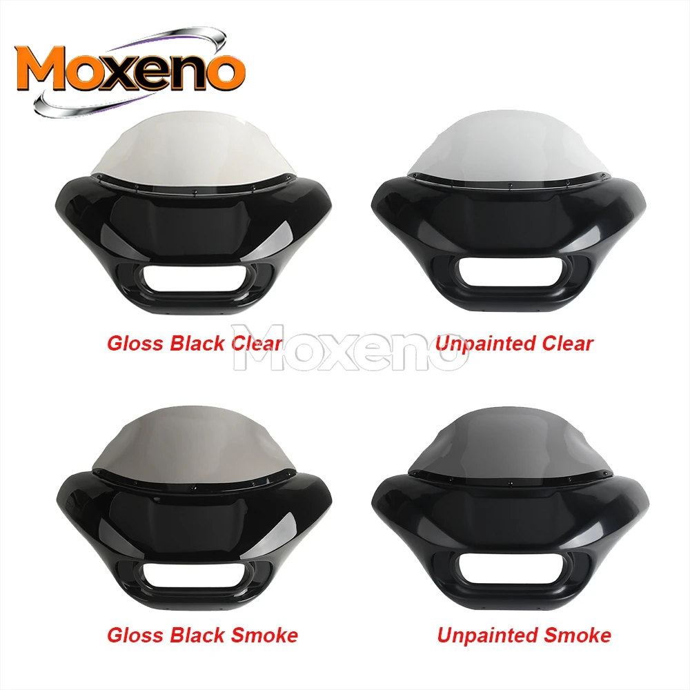 Shark Style Headlight Fairing For Harley Low Rider Street Bob Super Glide 93-17 Motorcycle 9