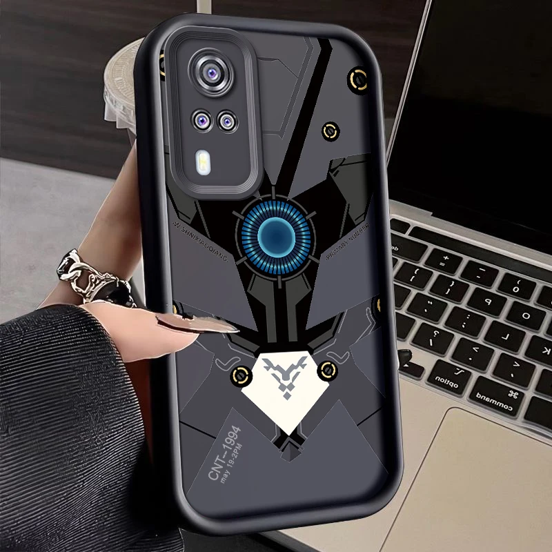 Mechanical Armor Painted Phone Case For Vivo Y33 Y51 Y51a Y31 2021 Y53s Silicone Anti Drop Soft Cover Funda VivoY33