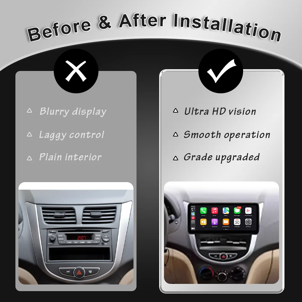 for Hyundai Solaris Verna Accent 2010-2014 12.3