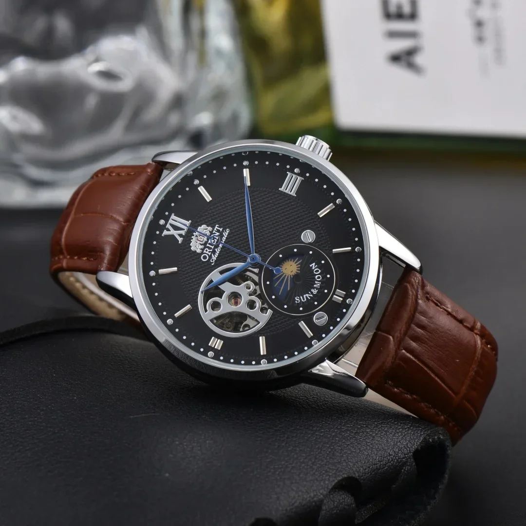DFDG Sun, Moon, and Stars Series Sport Casual Mechanical Unisex Orient Watch Full Functionality World Time