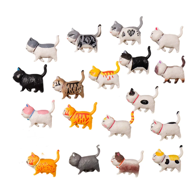 

9pcs 3D Mask Cat Refrigerator Magnet Office Magnet Paste Home Gift