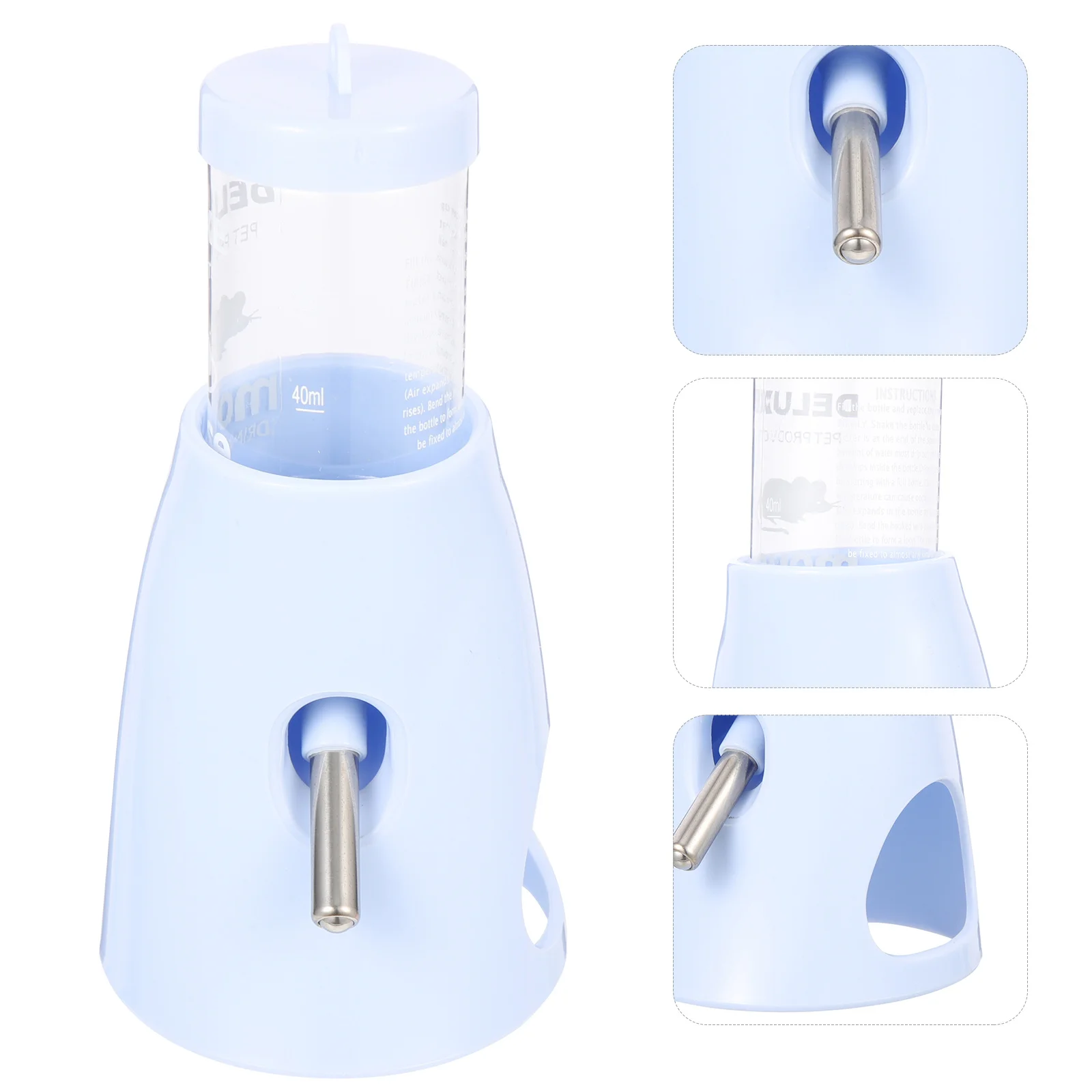 

Small Pet Leakproof Water Feeder Vertical Standing Bottle Hamster Chinchilla Cage Supplies Hamster Bottle