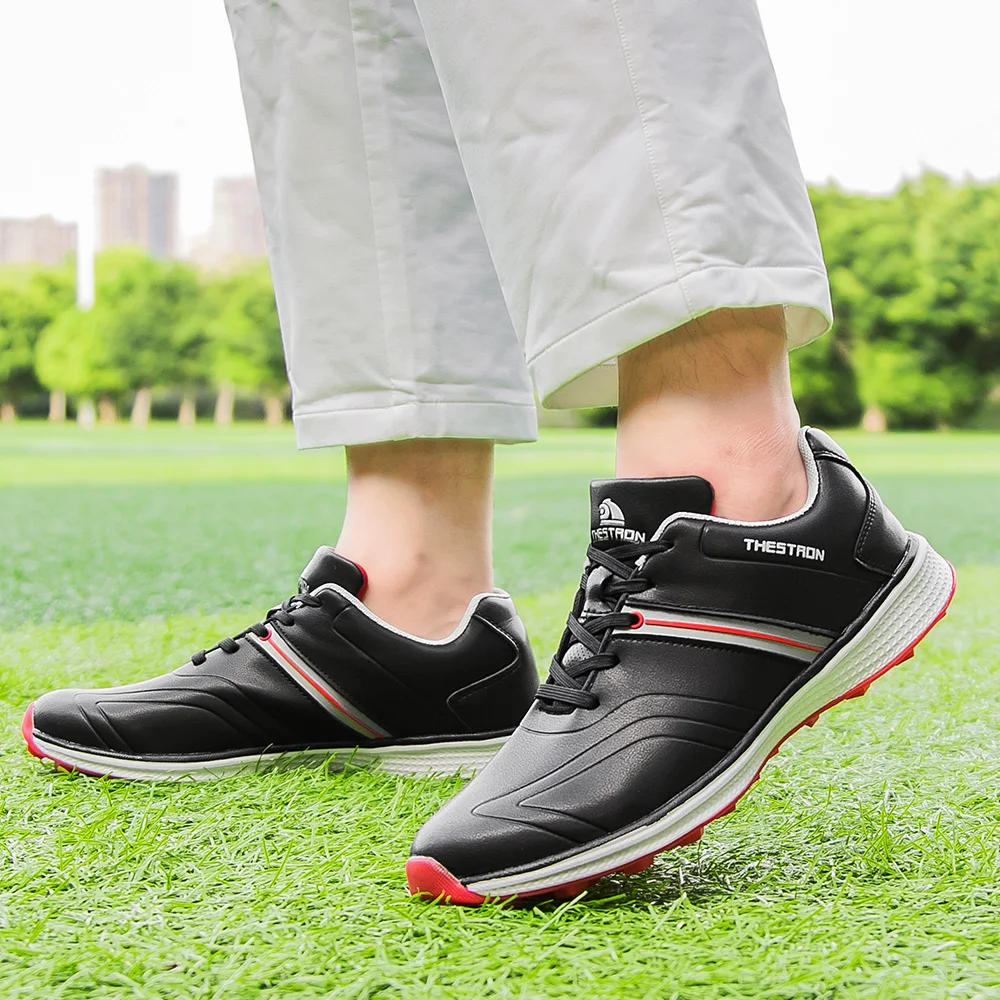 Scarpe da golf da uomo, scarpe da golf senza chiodi, scarpe da jogging e fitness per il tempo libero all'aperto, comode scarpe sportive da passeggio