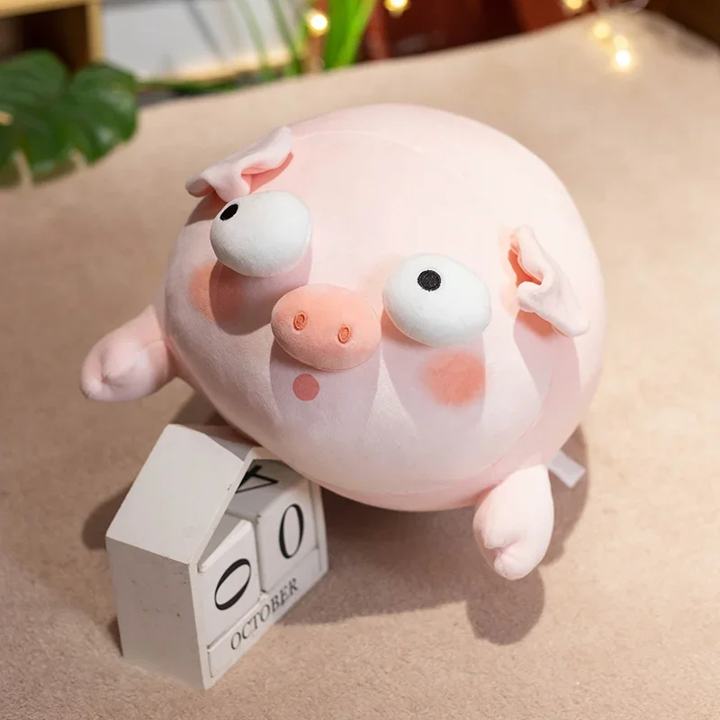 Kawaii Ugly Pig Plush Toy Big Eyes Round Doll Super Soft Sleeping Toy Creative Uglydolls Strange Stuffed Toys Gifts