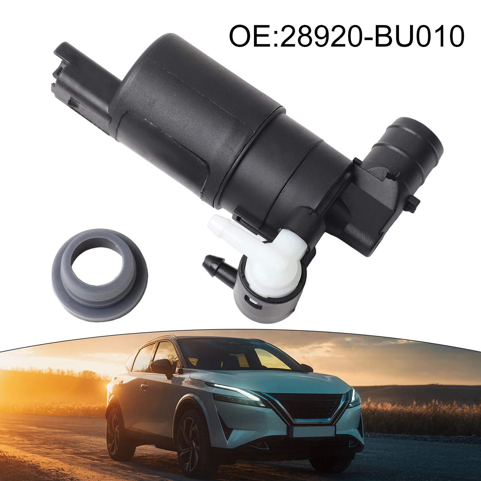 

Black Gray Windscreen Washer Pump OE 28920-BU010 ABS Plastic Steel Construction Compatibility For J10 Compatibility For J11