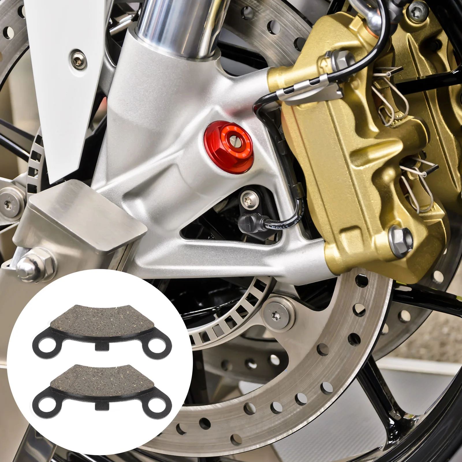 Set pastiglie freno posteriori Pastiglie freno a disco per moto Atv Prestazioni stabili Durevole Longevità Facile installazione Compatibile 125cc 150cc