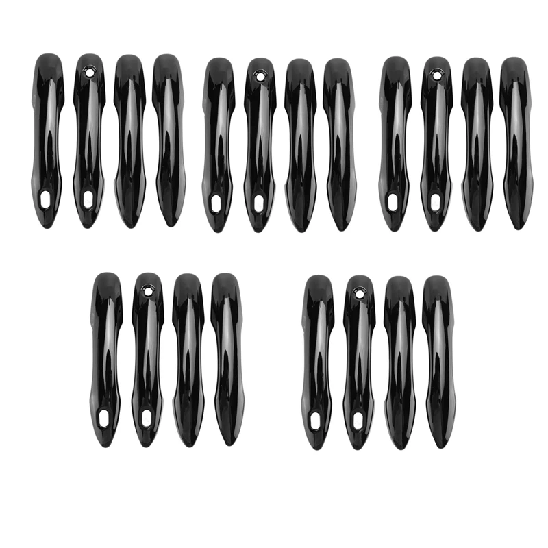 

A48P-5X For 2019-2023 Toyota Corolla Hatchback Glossy Black Side Smart Exterior Door Handle Cover Trim Protective