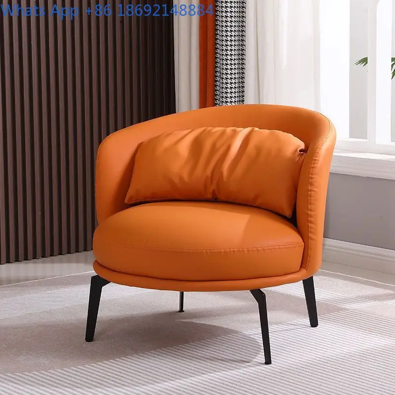 Italian Minimalist Style Sofa Chair Bedroom Balcony Small Sofa Single Chair Light Luxury Single Sofa