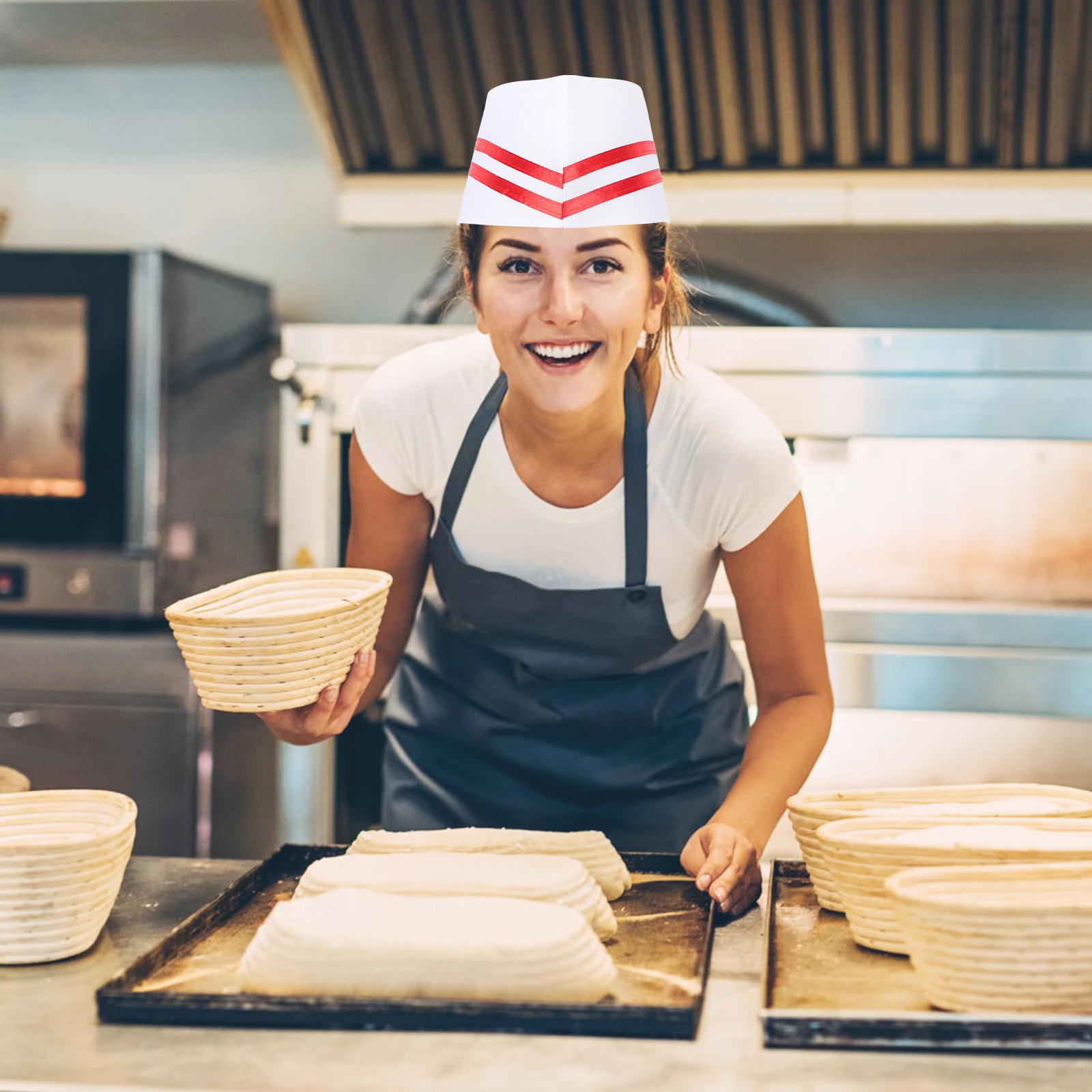 

9 Pcs Chef Hats Kitchen Work Cap Restaurant Cloth Cover Women Men Cooking Supplies Durable Comfortable Uniform Hat
