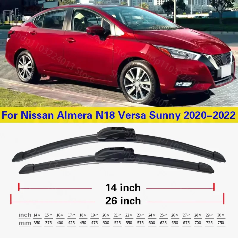 

For Nissan Almera N18 Versa Sunny 2020 2021 2022 Windshield Windscreen Front Window 26"+14" Car Accessories Silent upgrade
