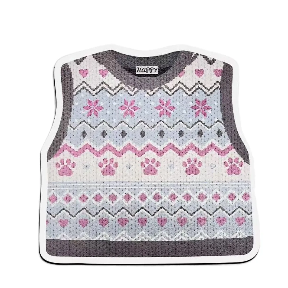 Simulated Printing Knitted Sweater Mouse Pad Anti-Slip Cartoon Sweater Mouse Mat Rubber Desk Keyboard Mice Mat