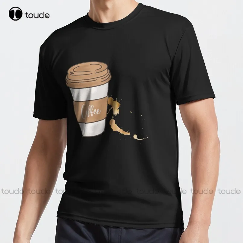 Cute Take It Away Coffee Designs Space Active T-Shirt Black Button Up Shirt Women Cotton Outdoor Simple Vintag Casual Tee Shirts