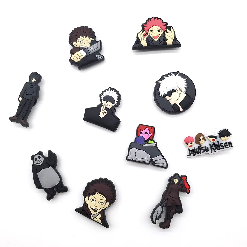 Zauber Anime 10–100 Stück Halloween-Schuhanhänger, Zubehör, Dekorationen, PVC, klassische Clog-Schnalle für Kinder, Party, Weihnachtsgeschenke