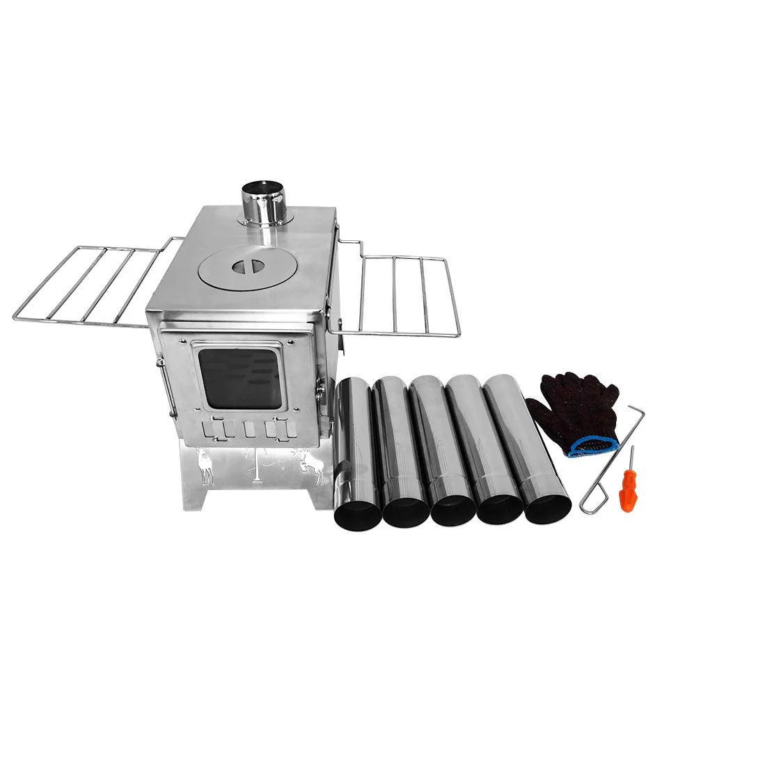 Tent Box Heating Stove Outdoor Stove Camping Folding Portable Thickened Wood Stove