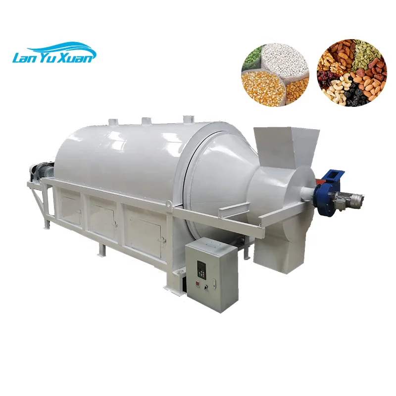 Electric Heating Small Drum Dryer Tea Seed Grass Grain Rotary Dryer Rotary Paddy Dryer