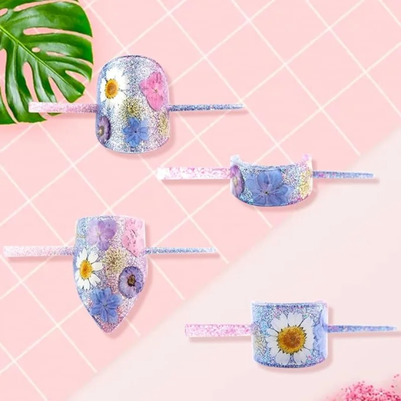 DIY horquilla cristal resina epoxi molde horquilla accesorios para el cabello espejo molde de silicona