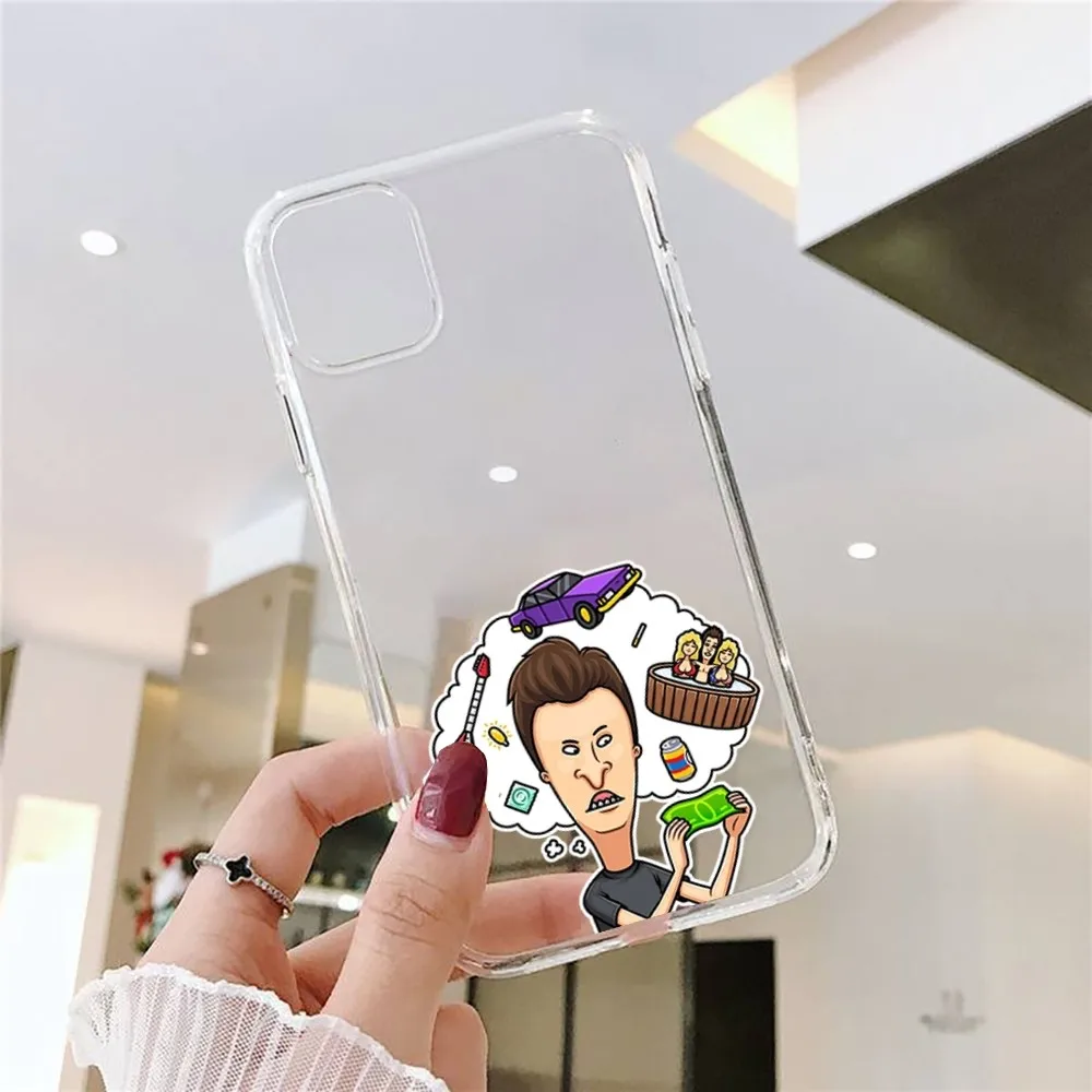 Beavis and Butt-Head Phone Case For Iphone 15 11 13 14 Pro Max 7 8 Plus X Xr Xs Max Se2020 12mini Transparent Cover