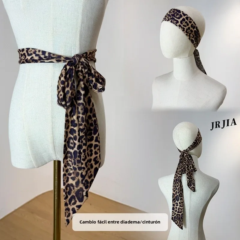 Diadema con estampado de tigre de Bengala, accesorio para baile latino, cinturón de doble uso, cinturón universal para fitnes...