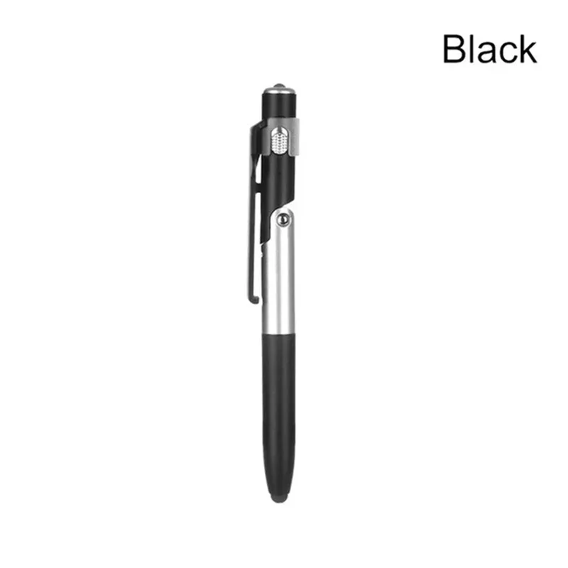 Stylo multifonction tout-en-un 4 en 1 : stylet, stylo à bille, lumière LED et support de téléphone pour bureau et école