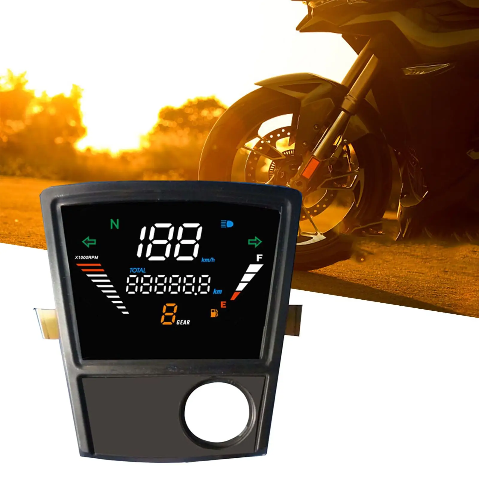 

Motorcycle Speedometer Durable Gauge Instrument with Multifunction Indicator Light for C70 GB0J Refit