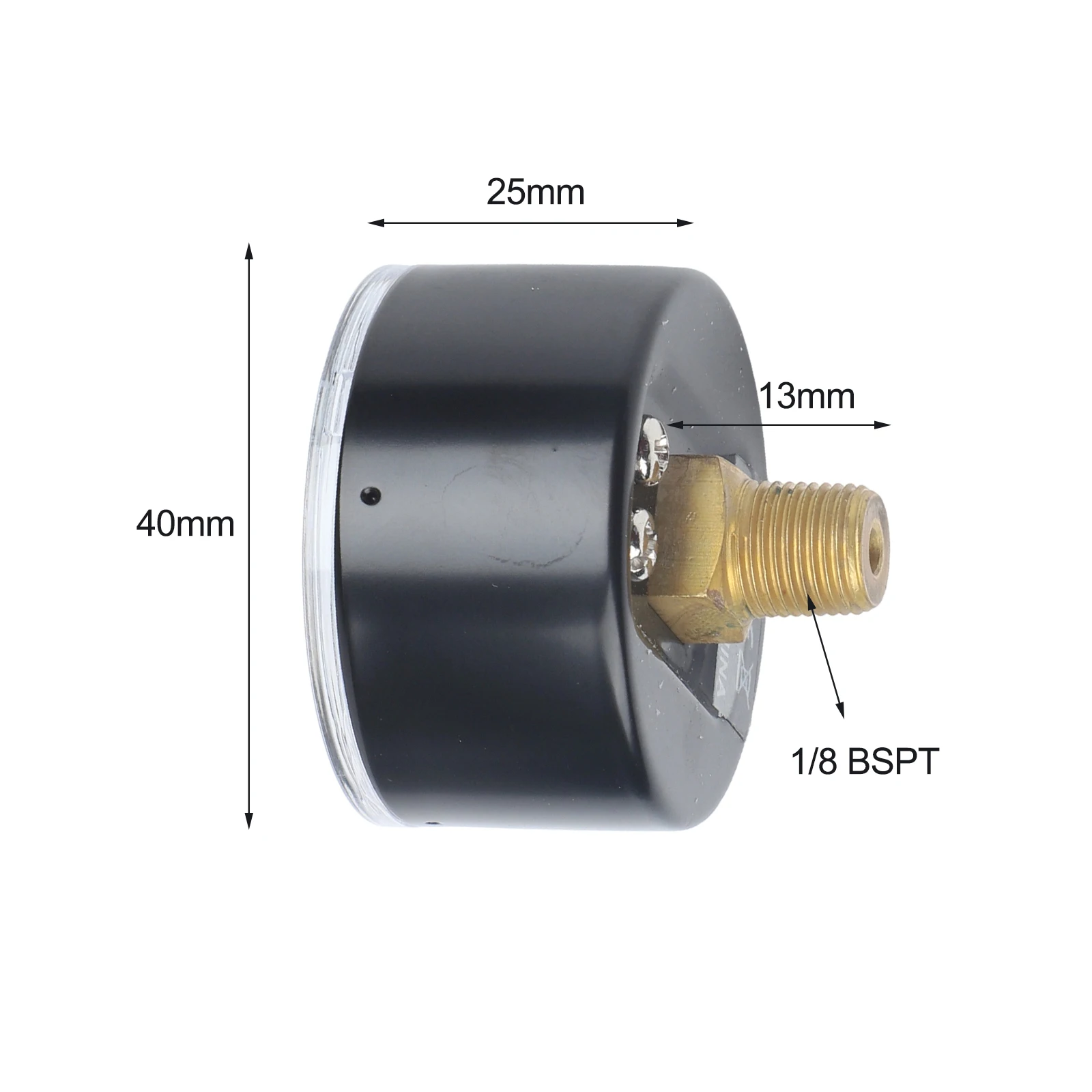 1pc 40mm Pressure Gauge Liquids Filled 0-30psi Stainless Steel Case 1/8BSPT For Pump Compressor Hydraulic Systems