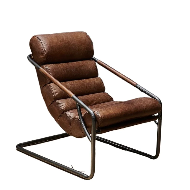 

Medieval cigar bar, lazy lounge chair, American retro balcony bay window, casual metal tea room, tea chair