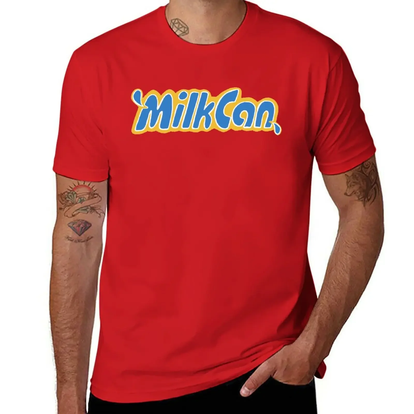 MilkCan T-Shirt kawaii clothes blacks plus sizes men workout shirt