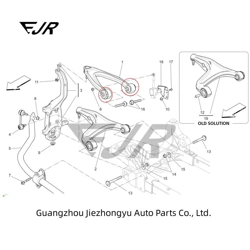 For Maserati Quattroporte M156 Ghibli M157 Levante M161 Hanging Swing Arm Rubber Sleeve 670004185 670004186 670031994 670031995