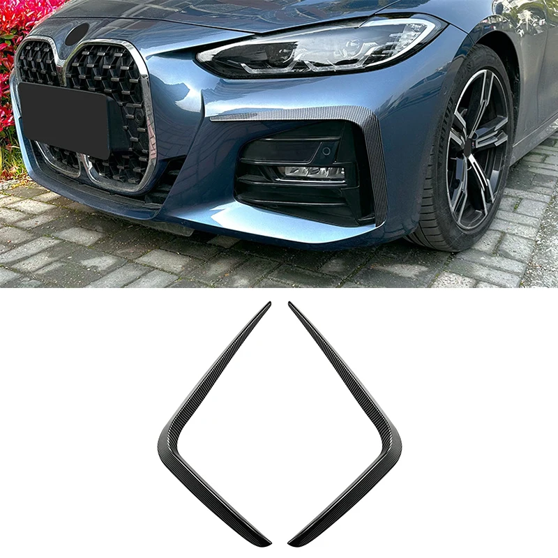 Front Bumper Air Vent Cover Trim For BMW 4 series G22 G23 G26 M Sport 2020+ Gloss Black Intake Frame Spoiler Splitter