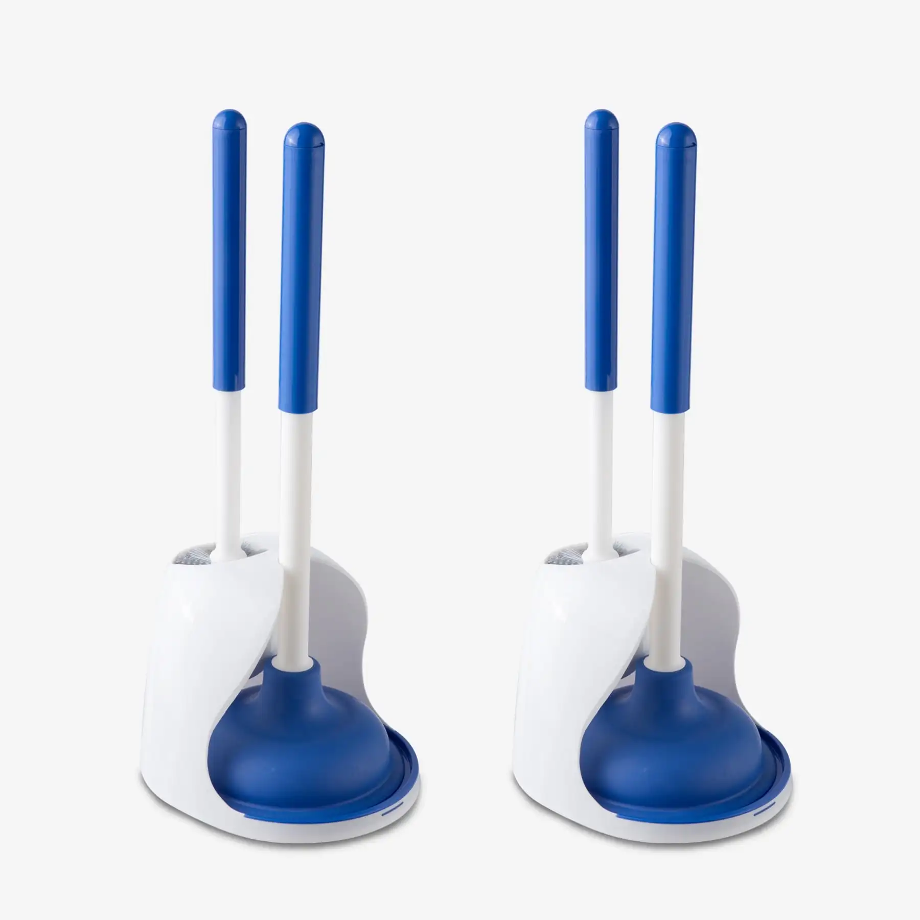 

Toilet Brush and Plunger Set for Toilet Cleaning Blue 2 Count 2 in 1 Combination Heavy Duty Toilet Plunger