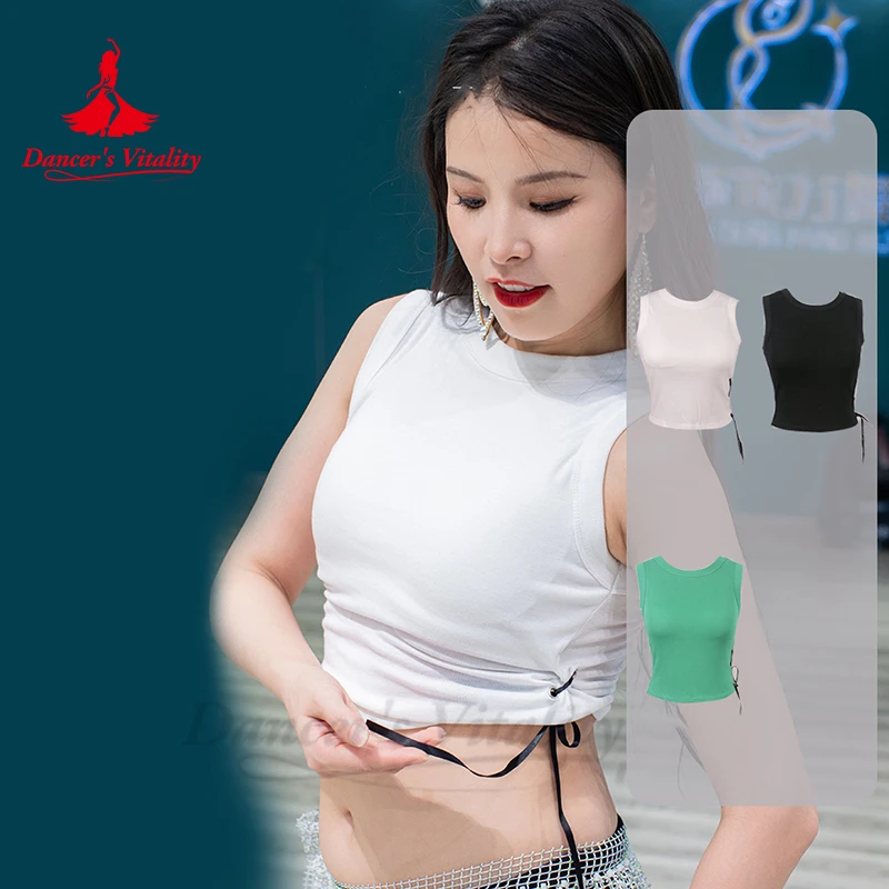 

Belly Dance Top New Sweet Spicy Girl Sports Dance Strap Tank Top with Chest Pads Yoga Tops