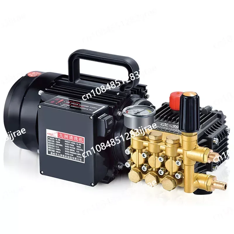 

QL-390 Brass Plated Triplex Plunger Pump Household Washing Machine High Pressure Washer Car Wash 1.6-1.8KW 80-100bar 10LPM