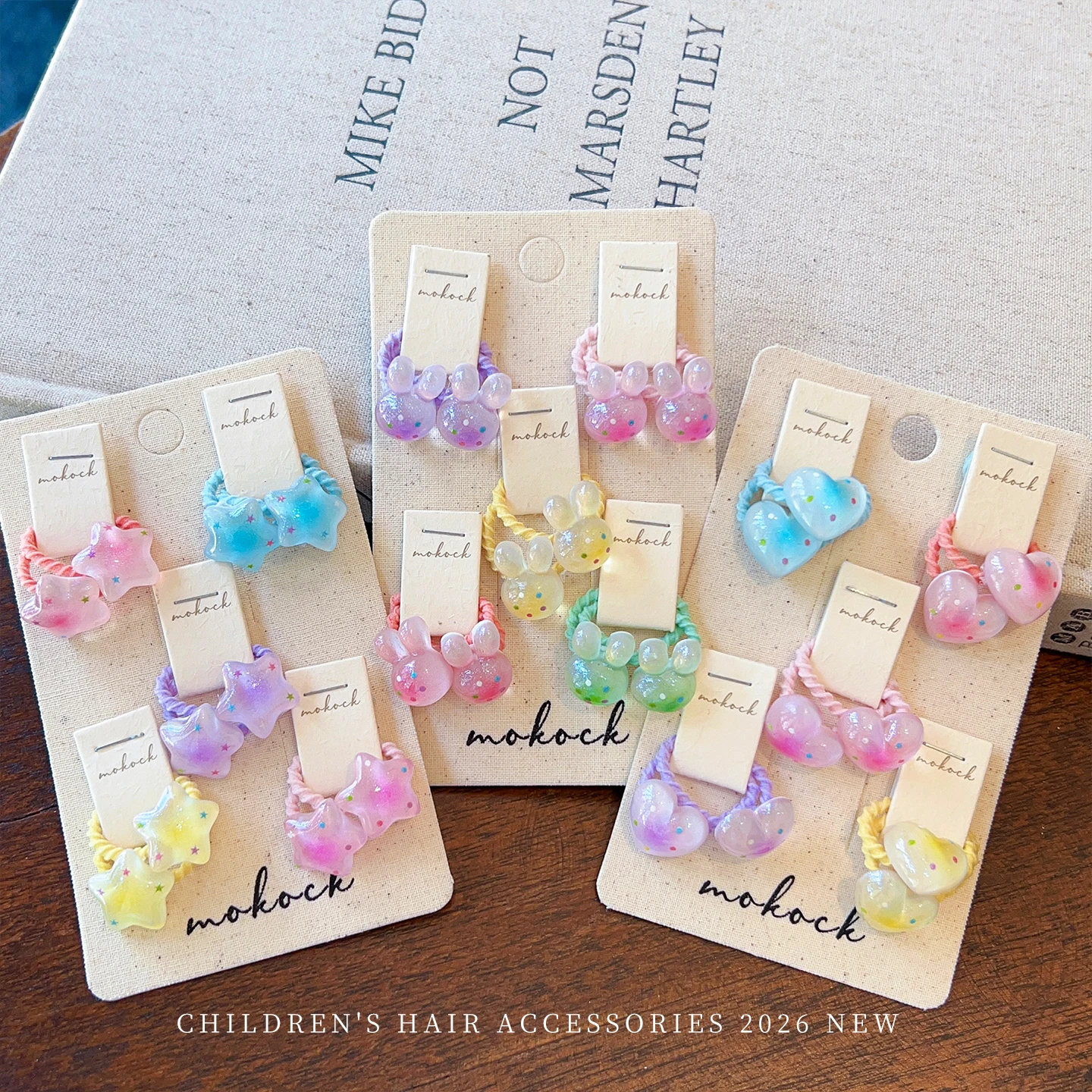2026 New 10pcs/set Ocean Style Hair Ties For Baby Girls Toddler Fashion High Elasticity No Hurt Hair Korean Star Heart Hair Band view 3