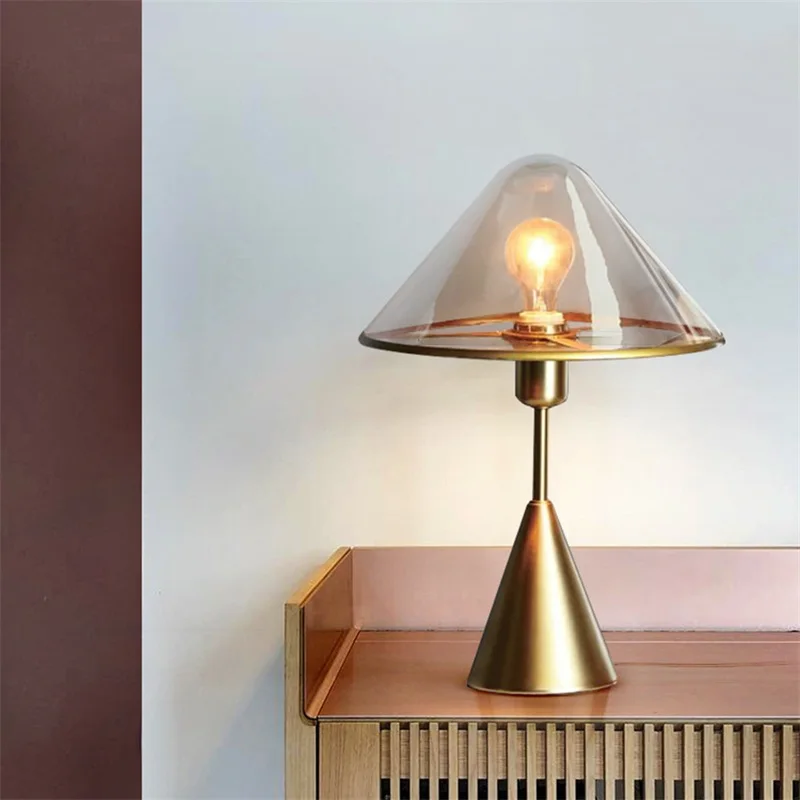 AFRA Nordic Gold Table Lamp Modern Creative Design LED Desk Light for Home Bedroom Decoration