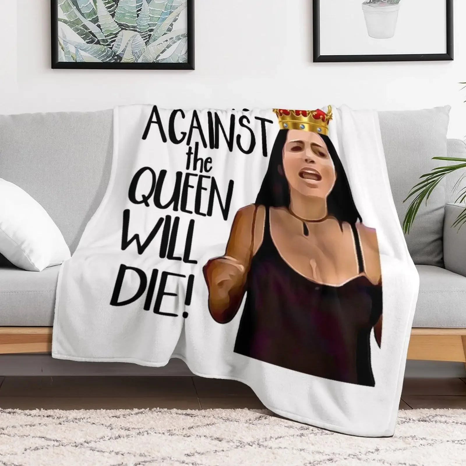 90 Day Fiance Larissa Who Is Against the Queen Will Die Throw Blanket Wrinkle Resistant Lightweight Blanket