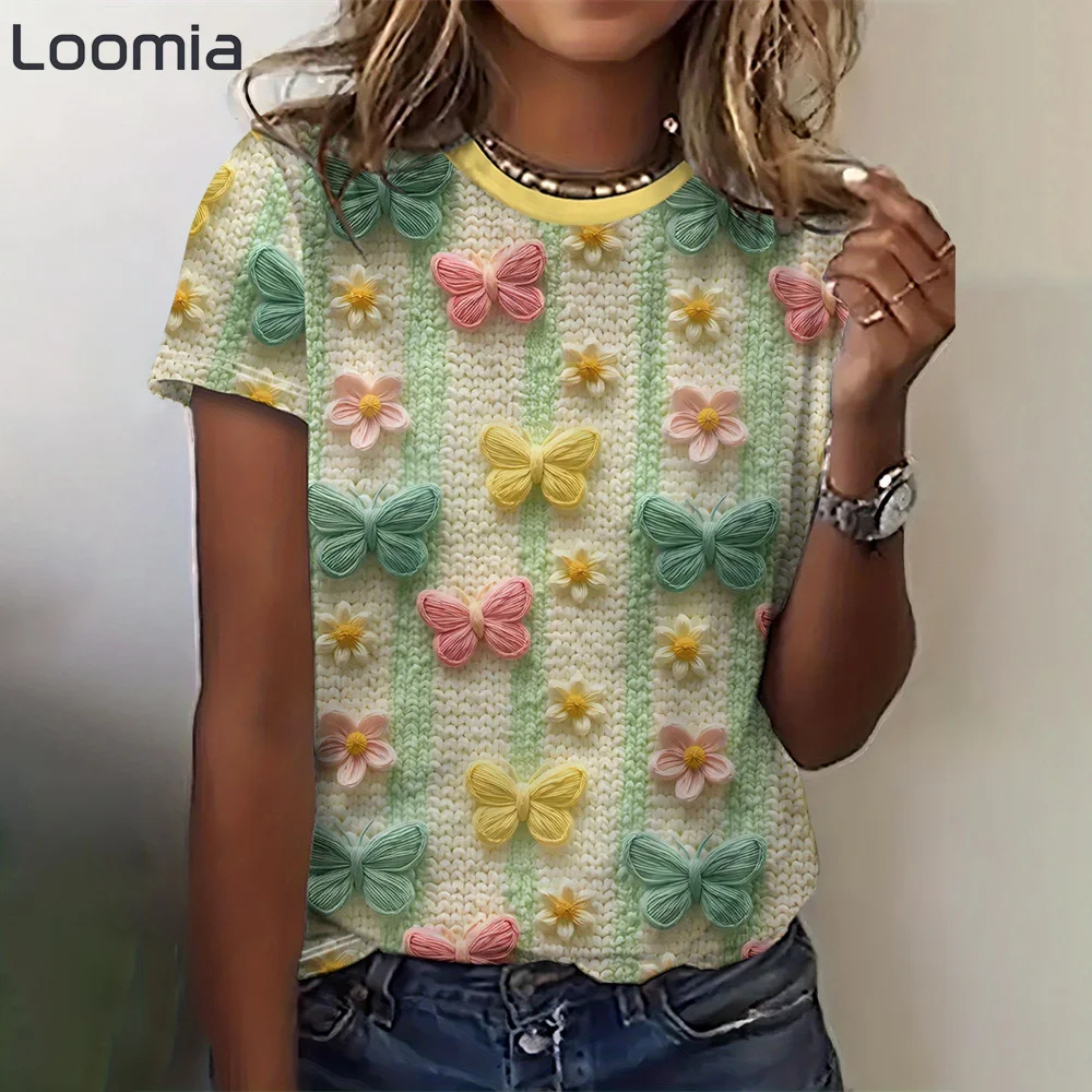 

New Print Woman Clothing Fashion Graphic T Shirts Y2k Clothes Summer Quick-Drying Female Clothing Casual T-Shirt for Home Wear