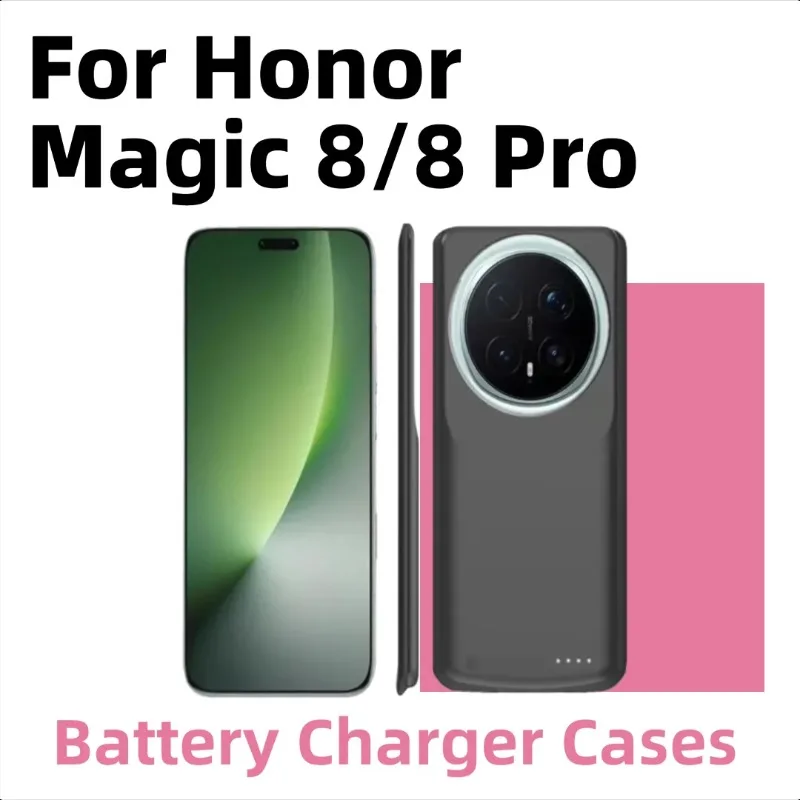 

For Honor Magic 8/8 Pro Battery Case Portable Charger Power Bank Protective Case