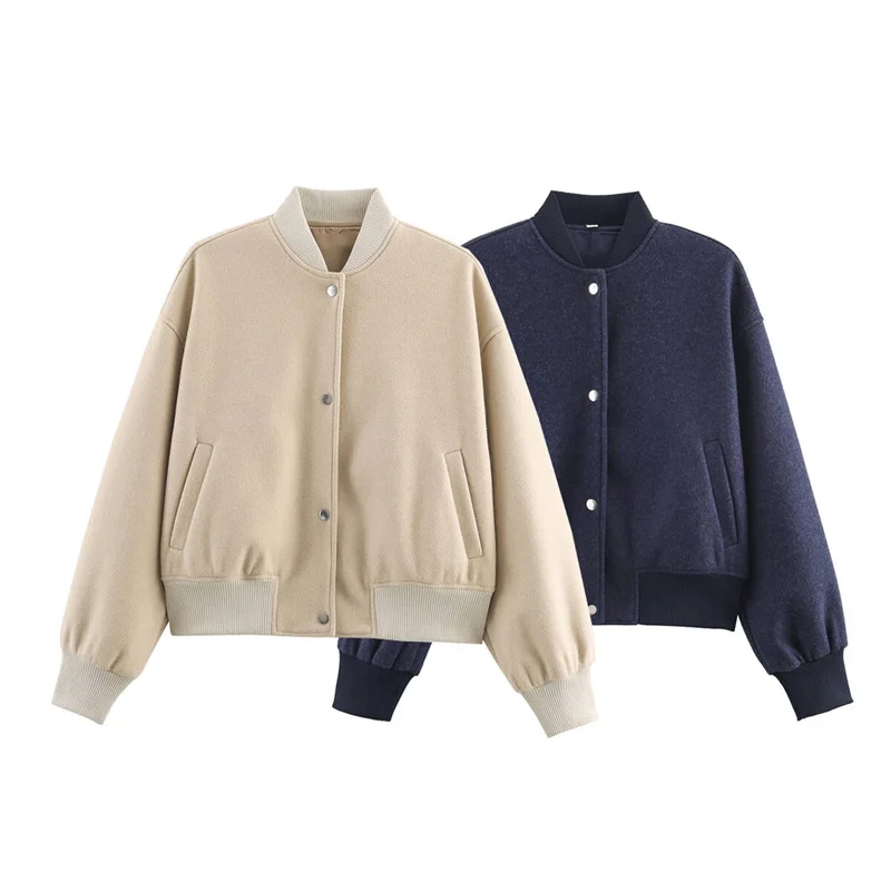 レディースジャケット 2025 冬新作 無地 長袖 ベースボールスタイル シングルブレスト シンプルジャケット カジュアルファッション 多用途