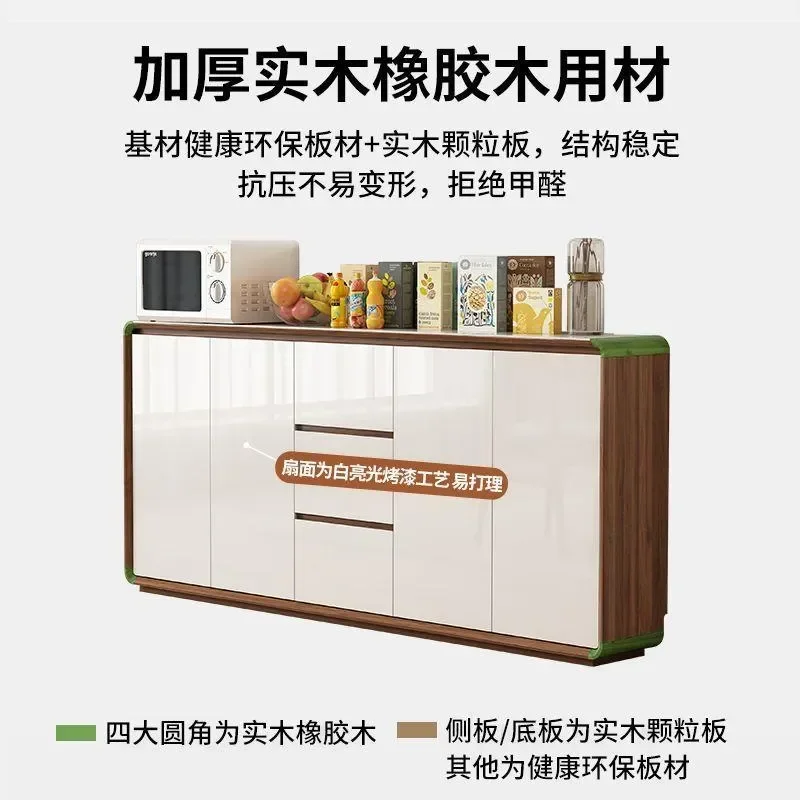Ultra Thin Chinese Style Dining Side Cabinet Household Kitchen Storage Cupboard Living Room Large Capacity Modern Wine Rack