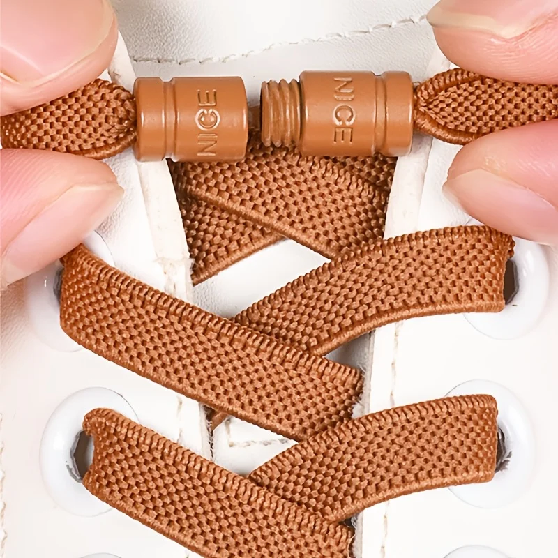 Elastic Shoelaces, Fashionable Button Locks, anti Slip, No Tie Shoelaces, Widened Flat Shoelaces, Suitable for Casual Shoes