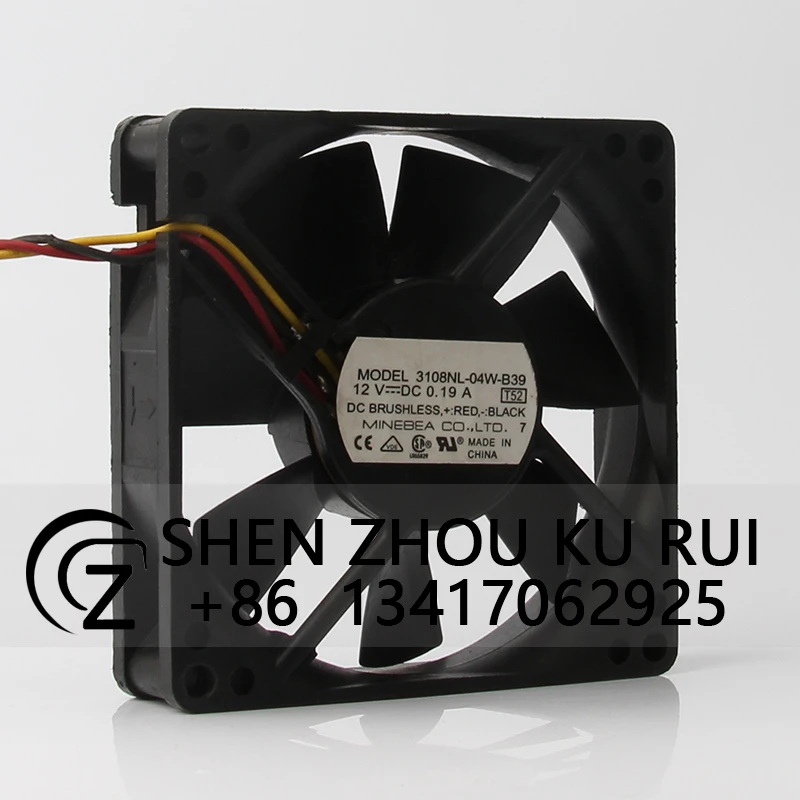 

3108NL-04W-B39 Case CoolingFan for NMB DC12V 0.19A EC AC 80X80X20MM 8CM 8020 3-wire double ball bearing chassis heat dissipation