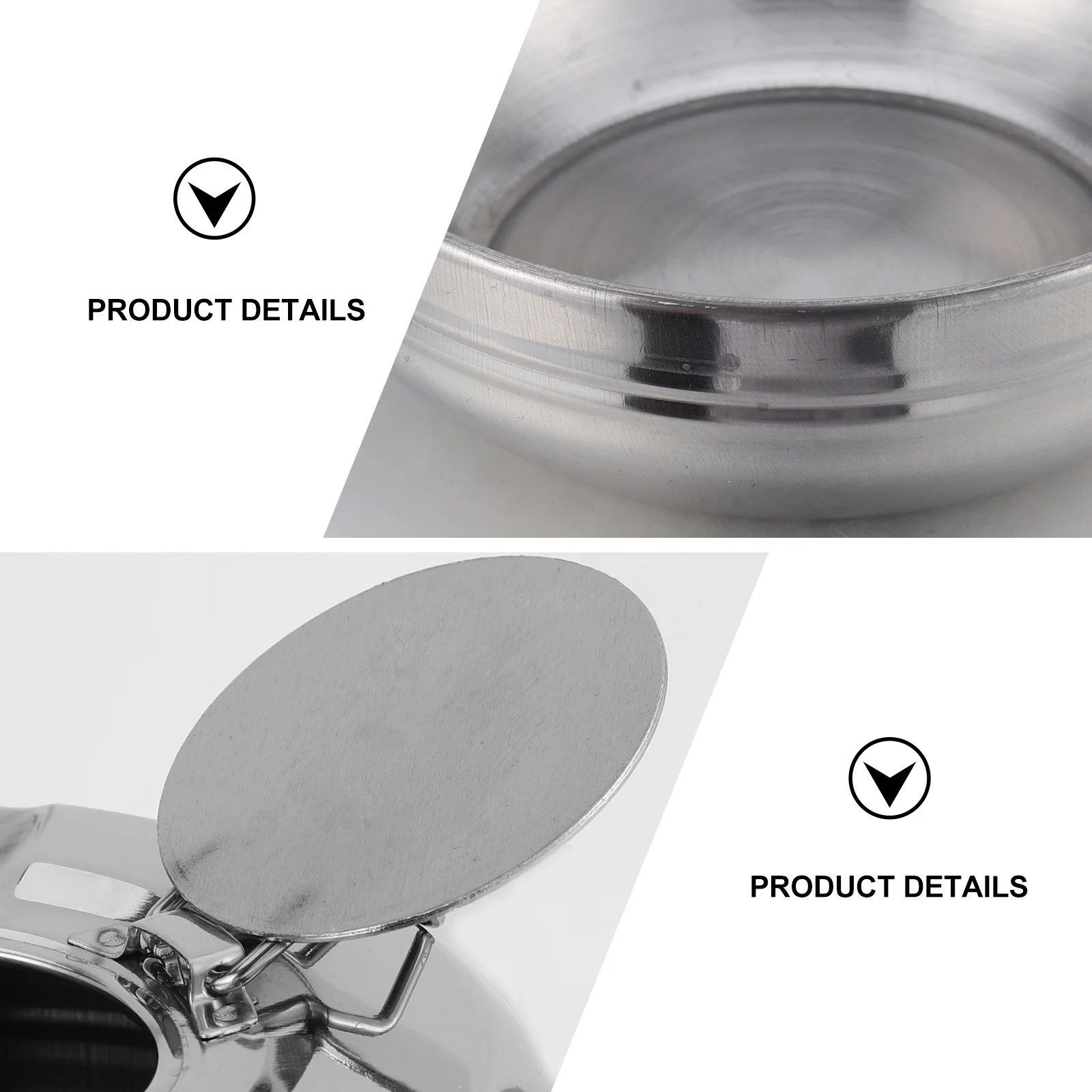 

Ash Tray Stainless Steel Ashtray Portable Round Metal Silver Outdoor Home