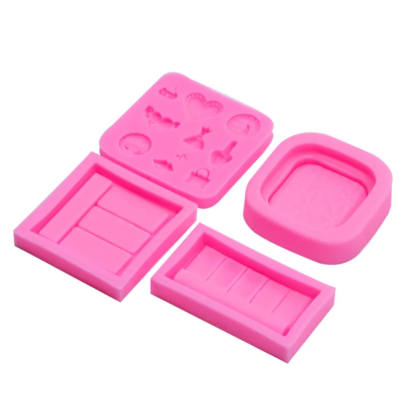 Perfume Bag Cosmetics Box Modelling Fondant Silicon Mold Chocolate Cake Decoration Silicone Mold Silicone Mold E696