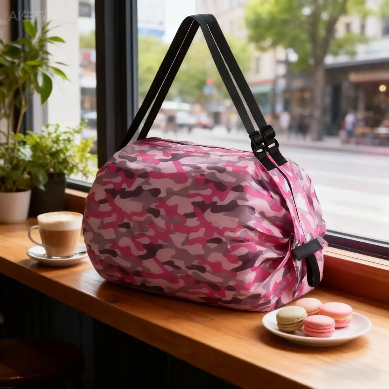 Folding Shopping Bag With Large Capacity And Portable Hand-held Spring Roll Bag For Japanese Accordion Supermarket Shopping