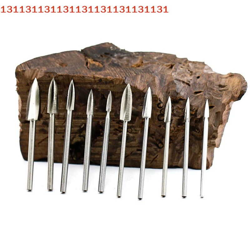 Three-blade Carving Knife Wood Carving Drill Bit HSS Engraving Drill Bit Set Solid Carbide Steel Root