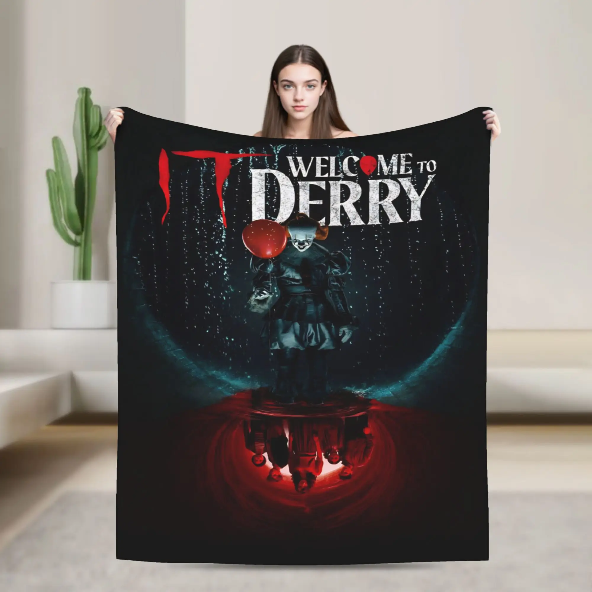 تكنولوجيا المعلومات مرحبا بكم في ديري دائما العيون بطانية قطيفة الاطفال الفانيلا رمي بطانية لغرفة النوم الدافئة لينة جودة المفرش هدية فكرة