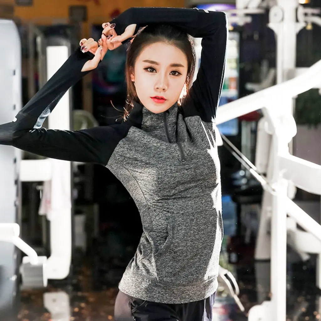 

Women's Large Size Sports Coat Quick-Drying Fitness Clothing for Running Yoga Autumn Wear MM200kg Meat Covering Wholesale