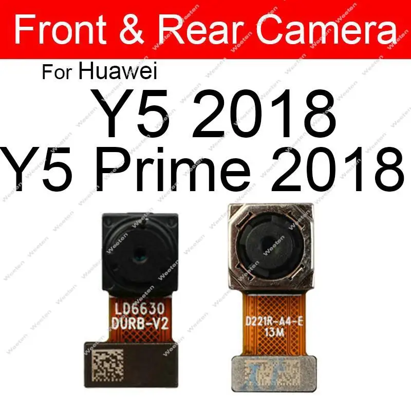 Rear Front Camera For Huawei GR5 Y5 II2 III3 2017 2019 Y5 Prime 2018 Y5 Lite 2019 8S Front Back Main Camera Flex Cable Parts image 4