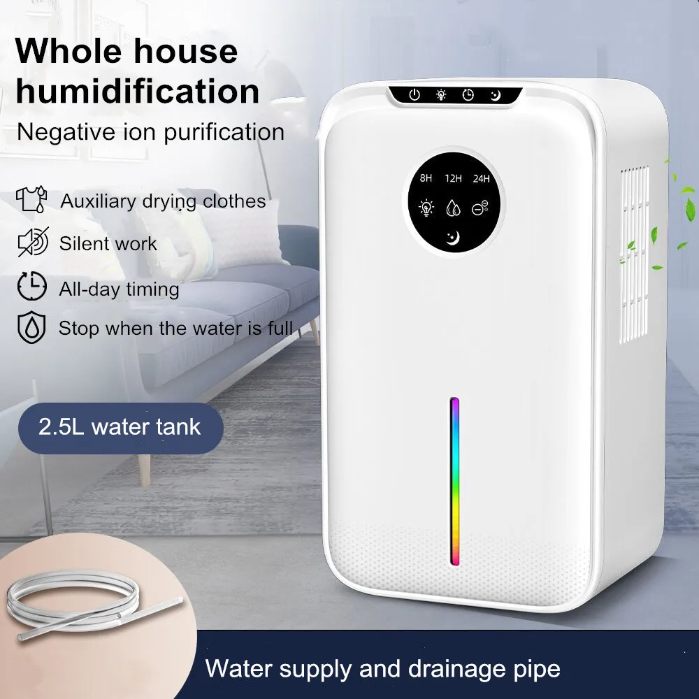 2.5L Small Mute Semiconductor Dehumidifier Home Use Indoor Bedroom Moisture Absorption Artifact New Electric Plastic Household